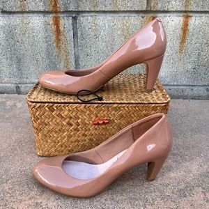 Nude / pink slip-on heels in US 6.5 (UK 4.5) by British Marks and Spencer (M&S)